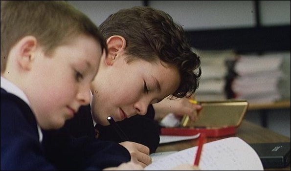 School children in a classroom