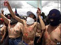 Manifestantes pró-Morales
