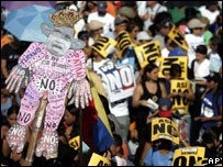 Manifestação contra a reforma constitucional proposta pelo presidente da Venezuela, Hugo Chávez