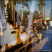 Roteiristas em greve em Hollywood