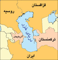 نقشه دریای خزر