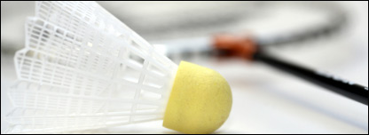 A shuttlecock