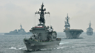 日本海上自卫队阅舰(中新社图片)