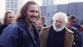 Peter Flannery and the cast of 'Our Friends in the North'