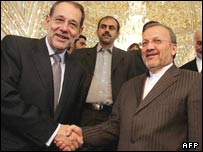 متکی و سولانا در تهران