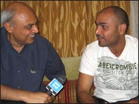 सहवाग के साथ संजीव श्रीवास्तव