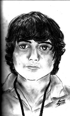 Self portrait of me with curly hair