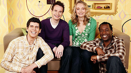 CBeebies presenters (LtoR): Andy Day, Alex Winters, Cerrie Burnell and Sid Sloane