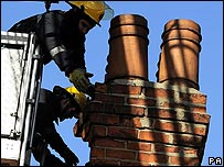 Many chimneys have been made unsafe across the region