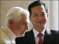 Giáo Hoàng Benedict XVI và Thủ tướng Việt Nam Nguyễn Tấn Dũng