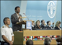 احمدی نژاد در نشست فائو