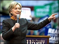 Hilary Clinton vận động tranh cử (ngày 8 tháng 2 năm 2008)