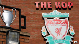 Sign outside Liverpool football club