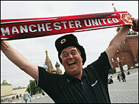 United fan in Moscow