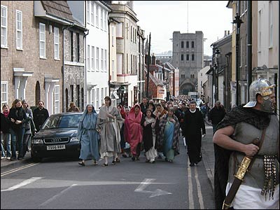 Processing up Churchgate Street