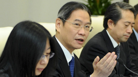 Thứ trưởng Trương trong một cuộc tham vấn với phái đoàn Nhật Bản về đảo tranh chấp