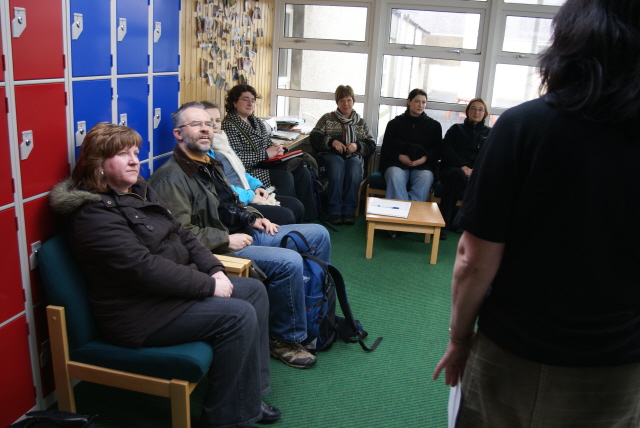 The Norwegians visiting our school in Baltasound