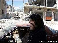 Evine dönen Lübnanlı bir kadın