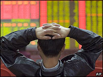 Investidor na Bolsa de Pequim