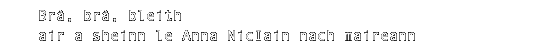 Brà, brà, bleith