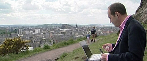 Rory testing connection speeds