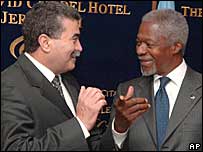 Amir Peretz e Kofi Annan