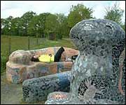Mosaic benches