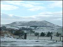 Corndon Hill in the snow, January 2004