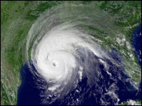 Satelite image of Hurricane Rita