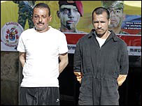 Gerardo Antonio Aguilar, ou "César", e Alexander Farfán, ou "Enrique", eram carcereiros de Betancourt