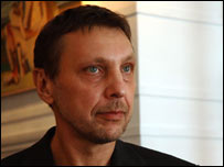 Алекс Кош на відкритті своєї виставки