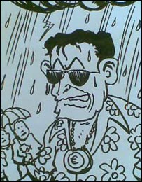 Riss cartoon of President Sarkozy (courtesy Riss)