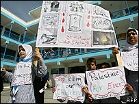 Protesto na Faixa de Gaza