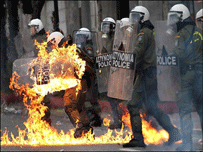 Pamje nga protesta të mëhershme në Athinë