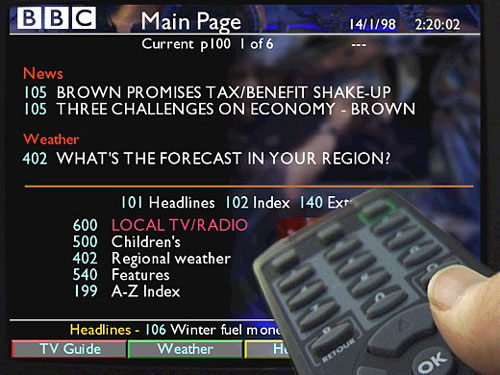 Proposed design for Digital Text homepage from 1998