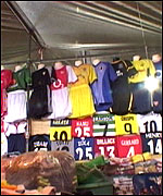 Counterfeit football shirts