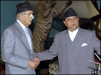 कोइराला और राजा ज्ञानेंद्र