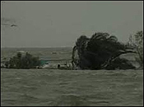 Estragos causados pelo Ike