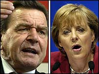 Gerhard Schröder a Angela Merkelová