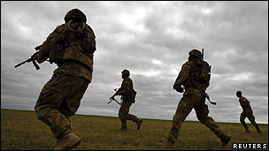 Members of Australia's special forces conduct an exercise in Melbourne 