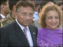 مشرف و همسرش در هند