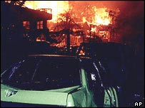 بالی بم دھماکوں کا ایک منظر