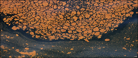 Mancha de crudo en el Golfo de México