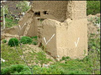 رنګ شوې تيږې او نښې