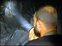 ساختمان ویران شده وزارت امور خارجه حماس 