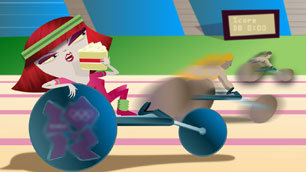 Disability Bitch's wheelchair race: wallpaper