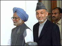 حامد کرزی و منموهان سينگ 