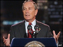 O prefeito de Nova York, Michael Bloomberg
