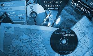 Picture of books, maps, CD-RoMS, etc