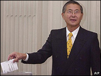 Ex-líder do Peru pretende concorrer à presidência em 2006